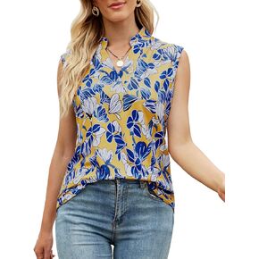 Women's Tank Tops V Neck Blouses Summer Sleeveless Casual Shirt in Kuwait