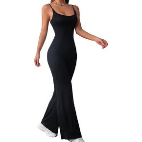 SOLY HUX Women's Spaghetti Strap Cami Jumpsuit Casual Wide Leg Long Pants