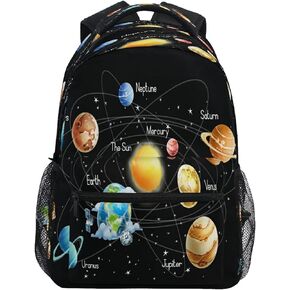 UOYO Backpacks Globe World Map School Bag Student Bookbag Adjustable Shoulder Bags Laptop Rucksack Travel Hiking Camping Daypack for Teens Girls Boys Women Men