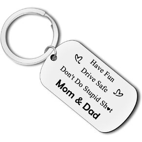 Drive Safe Keychain Funny Gifts for New Driver Coming of Age Gift for Daughter Son Birthday Gifts for Teenager Boys Girls 16th Birthday Gifts Funny Jewelry Gifts Christmas Graduation Gifts