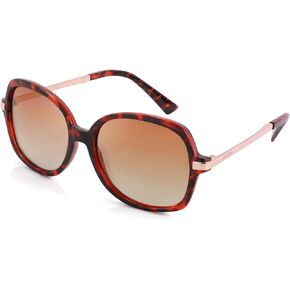 FEISEDY Classic Womens Elegant Polarized Sunglasses Ladies Wide Square Sunglasses Shades B2683