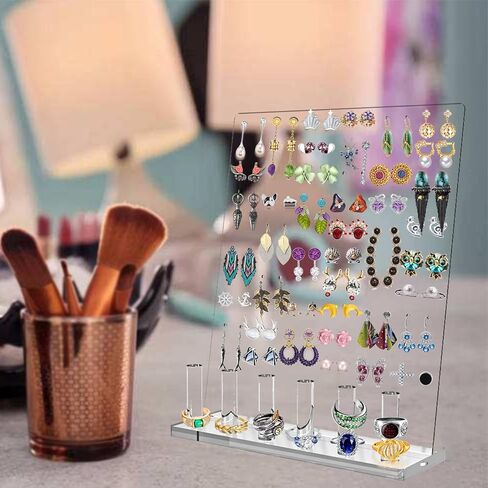 Acrylic Earrings Holders For Girls Clear Earrings Organizer Display in Kuwait