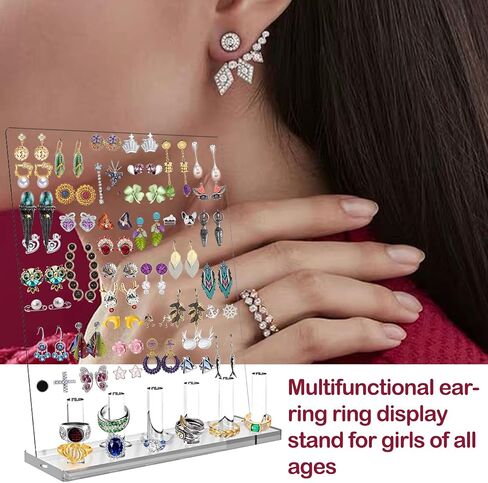 Acrylic Earrings Holders For Girls Clear Earrings Organizer Display in Kuwait