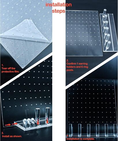 Acrylic Earrings Holders For Girls Clear Earrings Organizer Display in Kuwait