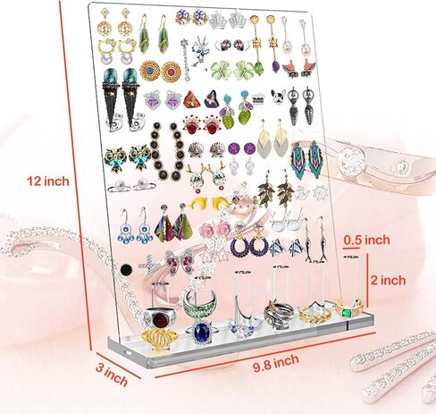 Acrylic Earrings Holders For Girls Clear Earrings Organizer Display in Kuwait