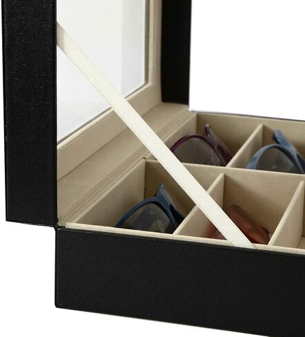 صندوق تخزين درج تخزين 8 فتحة للنساء الرجال نظارات عرض القضية جامع بو بو بو الجلود in Kuwait