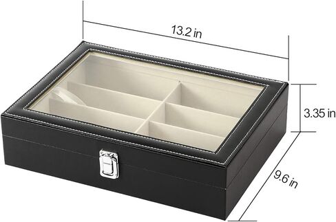 صندوق تخزين درج تخزين 8 فتحة للنساء الرجال نظارات عرض القضية جامع بو بو بو الجلود in Kuwait