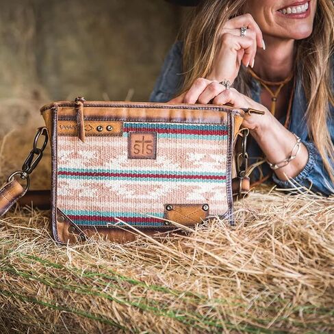 Palomino Serape Mae Crossbody By STS Ranchwear, Pink, 10 x 8 x 3 in Saudi Arabia