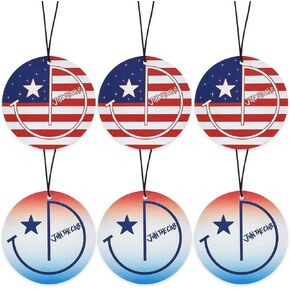 Join the Club Natural Essential Oils Car Air Freshener Hanging | 6 Pack American Dream | Non-Toxic Aromatherapy Car Fresheners for Women - Perfect for Cars and Small Spaces