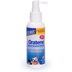 Pet King Brands ZYMOX Oratene Brushless Oral Care Breath Freshener for Dogs and Cats, 4oz
