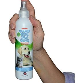 Sonnyridge Dog Dental Spray Removes Tartar, Plaque and Freshens Breath Instantly. The Most Advanced Dental Spray for Healthy Teeth, Gums and Oral Health Care for Your Dog, Cat or Pet - 1-8 oz. Bottle