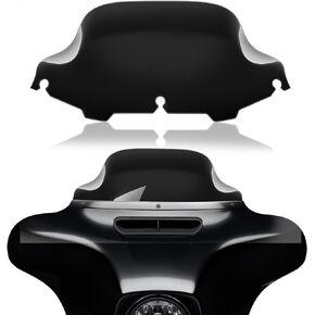 Rich Choices 4.5" Motorcycle Windshield Windscreen Black Compatible with Harley Davidson Touring Street Glide Electra Glide FLHT FLHTCU Ultra Classic Glide FLHX FLHTK Tri Glide 1996-2013