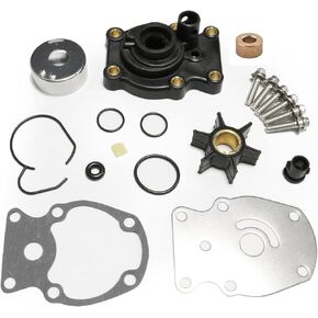 MARKGOO 393630 Water Pump Impeller Repair Kit w/Housing for Johnson Evinrude OMC Outboard 20 25 30 35 HP Boat Motor Engine Parts Replacement Sierra Marine 18-3382 0393630 (Pump Kit)