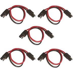 PACK 0F 5 - Workman TP-2 CB Radio Polarized Quick Disconnect 2 pin 12" 16 Gauge