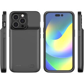 Battery Case for iPhone 14 Pro, 10000mAh Slim Portable Protective Charging Case for iPhone 14Pro 13Pro Backup Power Bank Extended Battery Charger Case for iPhone 13 Pro Rechargeable Battery Pack