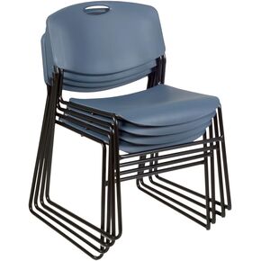 Regency Zeng Stack Chair (4 Pack), Black
