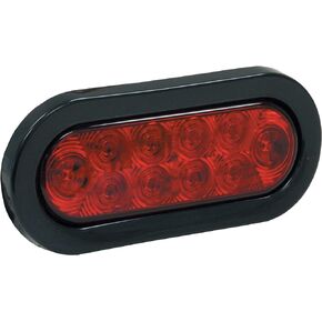 Buyers Products 5626510 6 Inch Red Oval Stop/Turn/Tail Light With 10 LEDs Kit