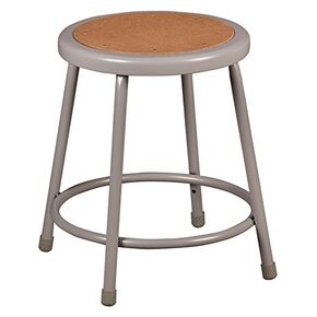 Steel Stool with Hardboard Seat, 18" Seat Height