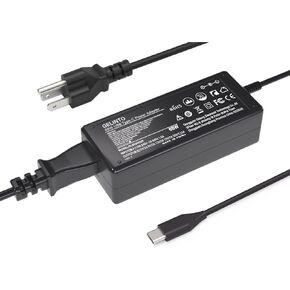 65W USB-C Laptop Charger Fit for Dell Chromebook 3100 3110 Latitude 5520 5320 5420 5430 5530 7400 7410 7420 7430 7440 9330 XPS 13 Type-C AC Power Supply Adapter Cord