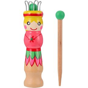French Handy Yarn Wool Knit Knitter Spool Knitting Tool Wooden Knitting Doll Yarn Knitting Doll for Knitting Knit