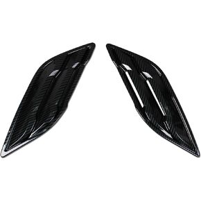 Rqing for Ford F-150 Raptor 2015 2016 2017 2018 2019 2020 Front Side Fender Vents Air Outlet Cover Trims (Carbon Fiber Pattern)