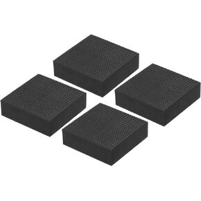 PATIKIL Rubber Anti-Vibration Pads, 4 Pcs Square Vibration Isolation Mats 1.97" x 1.97" x 1" for HVAC, Air Conditioner, Air Compressor, Washer, Dryer, Black