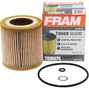 FRAM Tough Guard Replacement Oil Filter TG10075 with SureGrip, Designed for Interval Full-Flow Conventional and Synthetic Oil Changes Lasting Up to 15K Miles (Pack of 1)