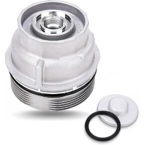 15620-31060 Oil Filter Housing Cap Assembly for Toyota Tundra Rav4 4Runner Camry Highlander Tacoma Avalon Sienna Venza Lexus RX350 Oil Filter Housing with Oil Plug Replace 1562031060 15643-31050