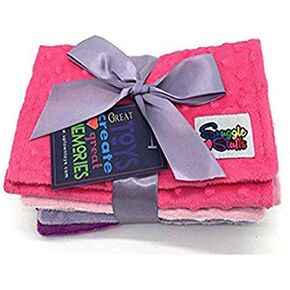 Snuggle Stuffs Baby 5 Pack Minky Dot Burp Cloths - Girls