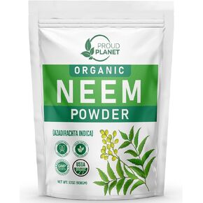Organic Neem Leaf Powder for Skin, Hair and Blood (2 Pound (907g)) | Azadirachta Indica | USDA Certified by Proud Planet