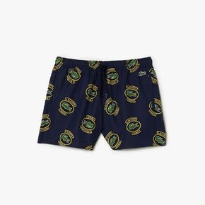 Lacoste Men's Standard Plaid Swim Short W/Adjustable Waist
