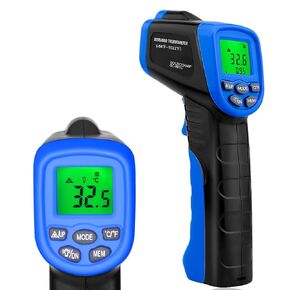 Digital Laser Infrared Thermometer Non-Contact IR Thermometer Gun Temperature Gun, 981C -58℉~1022℉ Fahrenheit Celsius, Backlight, Data Hold, D/S: 12:1 for Cooking, Oven, Grill, HVAC, Engine