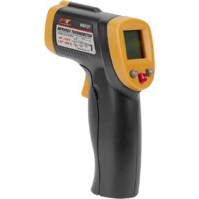 Performance Tool W89722 Non-Contact Digital Laser Infrared Thermometer, Orange and Black With 12:1 Spot Ratio