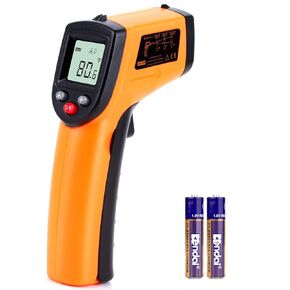 Non-Contact Digital Laser Infrared Thermometer, -58℉~ 752℉ (-50℃ ~ 400℃) Handheld IR Temperature Gun with Adjustable Emissivity for Kitchen Cooking BBQ Automotive Daily Use and Industrial