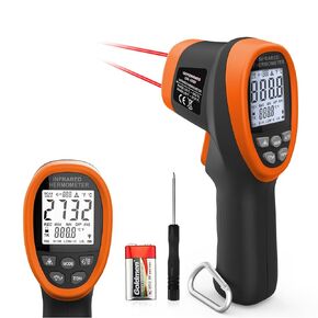 GOYERRNES Pyrometer 30:1 Industrial, -58℉ to 2732℉ Digital High Temp Infrared Thermometer, Non Contact Laser Thermometer Gun, IR Temperature Gauge for Forge Grill (NOT for Human)