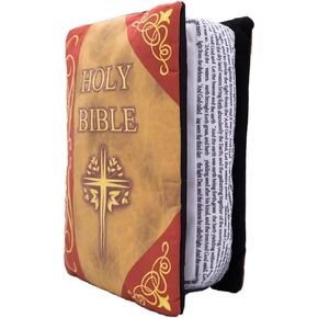 ZIGFRUIT Bible Pillow Book Plush,Holy Bible Pillow,Bible Plush That Opens Stuffed Pillow Novelty Throw Cushion Stuffed Animal Toy