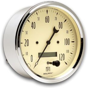 Auto Meter 1889 Antique Beige Electric Programmable Speedometer