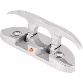 Boat Cleat Marine Boat Flip Up 4-1 2" Folding Cleat Dock w Fasteners Stainless Steel