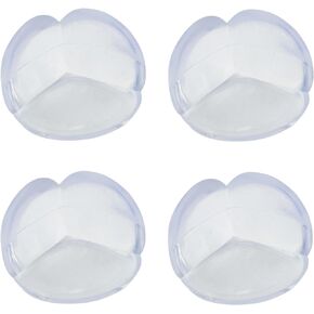 Table Corner Protectors for Furniture - Silicone Corner Guards Self-Adhesive, 4 Pcs - Clear Furniture Corner & Edge Safety Bumpers - Sharp Edge Protector Pads for Desk, Glass Tables, Ball Shape