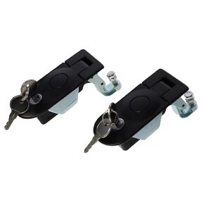 HOBBYIN 2pcs Zinc Alloy Compression Latch,Large Lever Hand Operated Compression Latch Key Locking for Cockpit Floor Door Cabinet