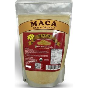 Pure Natural Miracles Maca Root Powder Organic - Maca Powder Organic - Organic Maca Root Powder - 16 oz - Raw Superfood for Men & Women - Premium Peruvian Maca Powder for Energy & Stamina