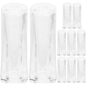 DECHOUS 10pcs Simple Clear Rod Handle Grip Household Blinds Wand Blind Accessories Tie Rod pom Plastic Curtain Turn Rod Window Curtains Rod Accessories Parts Blind Rod Handle