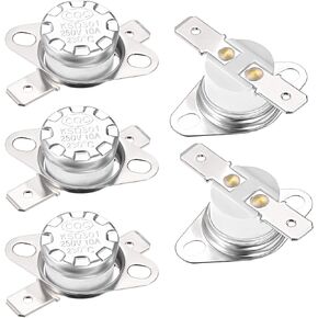 uxcell KSD301 Thermostat 230°C/446°F 10A Normal Closed N.C Adjust Snap Disc Temperature Switch for Microwave,Oven,Coffee Maker 5pcs