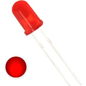 Waycreat 100PCS 5mm White LED Diode Lights Diffused Emitting LEDs for High Intensity Super Bright Lighting Bulb Lamps Electronics Components Lamp Diodes