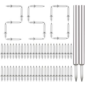 300pcs Seamless Nails Double-Headed Screw, Skirting Line Board Non Marks Special Hidden Thread Nails with Sleeve Tool Seamless Invisible Security Small Screw for Solid Wood Furniture Baseboard