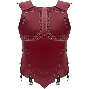 Medieval Warrior Leather Chest Armor Deluxe Retro Knight Body Armour for LARP Cosplay Halloween