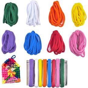 KRISMYA Kids Loom Loops Refills,192 Pcs Loom Potholder Loops Weaving Loom Loops with Multiple Colors for Kids DIY Crafts Supplies,Compatible with 7 Inch Weaving Loom
