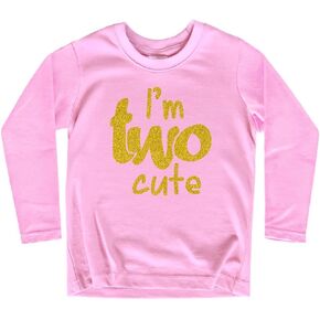 ملابس عيد الميلاد الأول وعيد الميلاد الثاني للفتيات الصغيرات قميص لطيف بعمر سنة واحدة وطفل بعمر سنتين ثانيًا in Kuwait