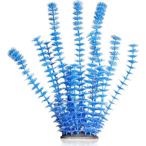 Emotionlite Aquarium Plants, Artificial Fish Tank Plastic Decorations Decor Plants Set Green 4 Packs