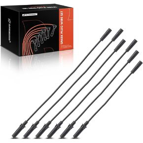 A-Premium Ignition Spark Plug Wires Set of 6 Compatible with Dodge Grand Caravan, Chrysler Town & Country Pacifica Grand Voyager, Volkswagen Routan, 3.3L 3.8L